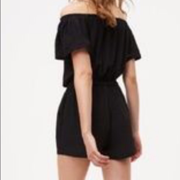 Old Navy black off the shoulder romper - Picture 2 of 6